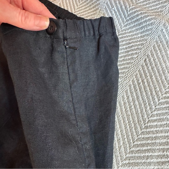 Eddie Bauer Women's 100% Linen Zip Up Pants, Black, size 6 - Picture 4 of 9